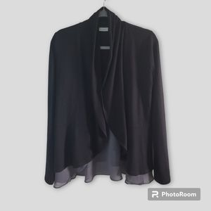 LOGO Lounge open-front peplum cardigan, size S